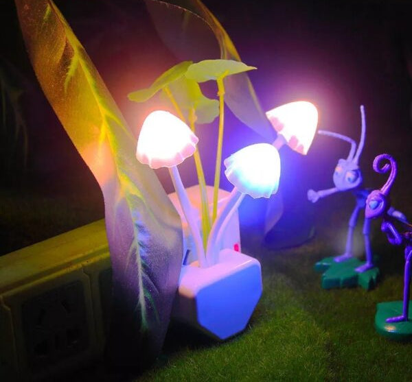 Mushroom Night Light Dusk To Dawn Sensor LED Night Lights Flower Lamp Bedroom Baby Room Lamps For Kids Gifts